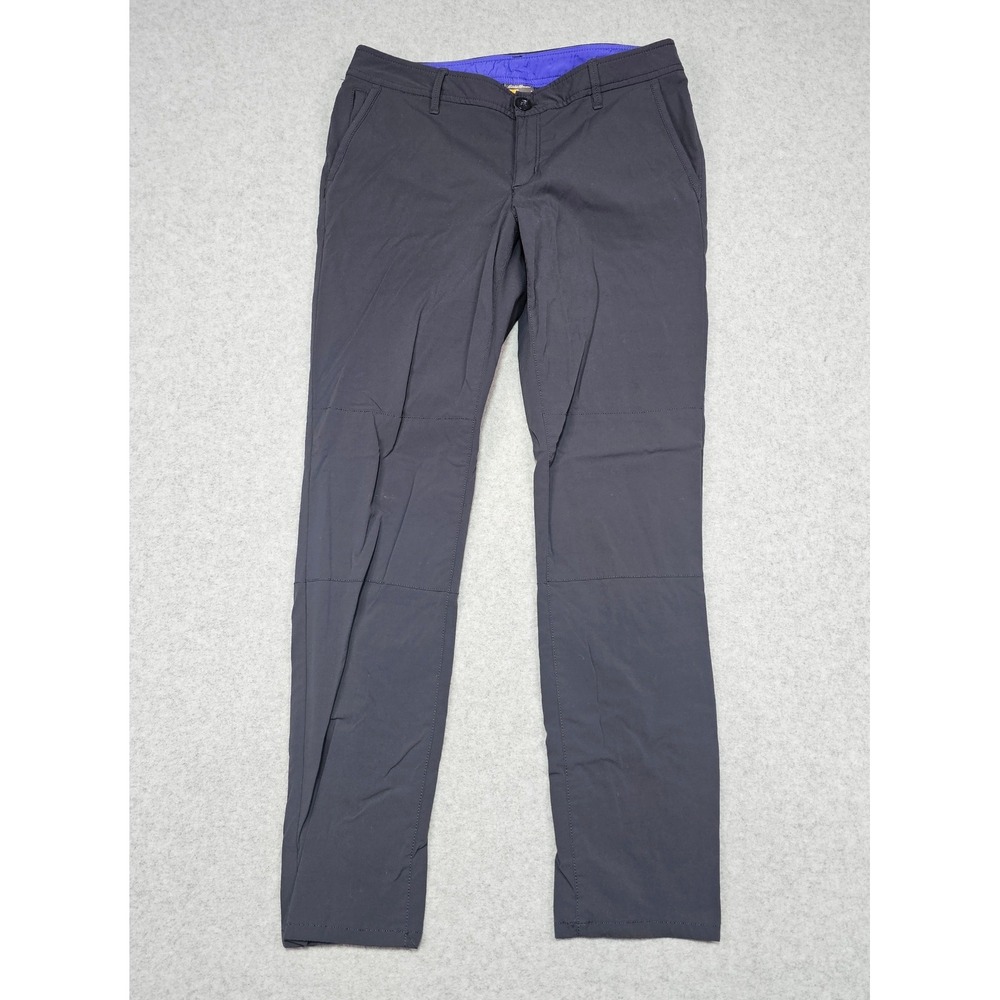 Eddie Bauer Travex Pants Womens 8 Black Nylon Stretch‎ Hiking Outdoor Gorpcore